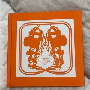 Hermes Orange and White Decorative Book